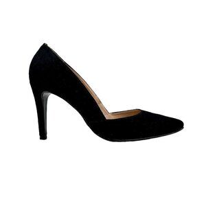 Minelli stiletto high heels pointed black suede leather pumps Size EU 38 US 6.5